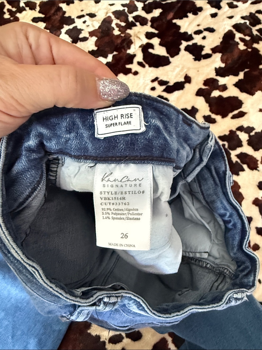 KanCan Medium Blue High-Rise Flare Jeans - Picture 3 of 3